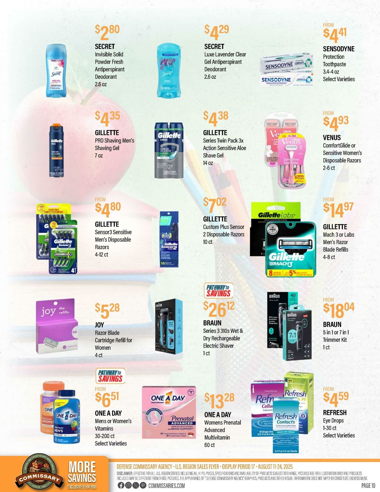 Weekly ad Commissary 08/11/2025 - 08/24/2025