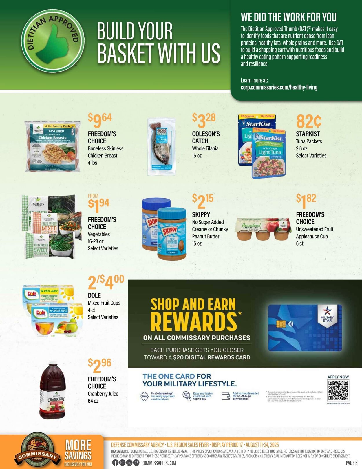Weekly ad Commissary 08/11/2025 - 08/24/2025