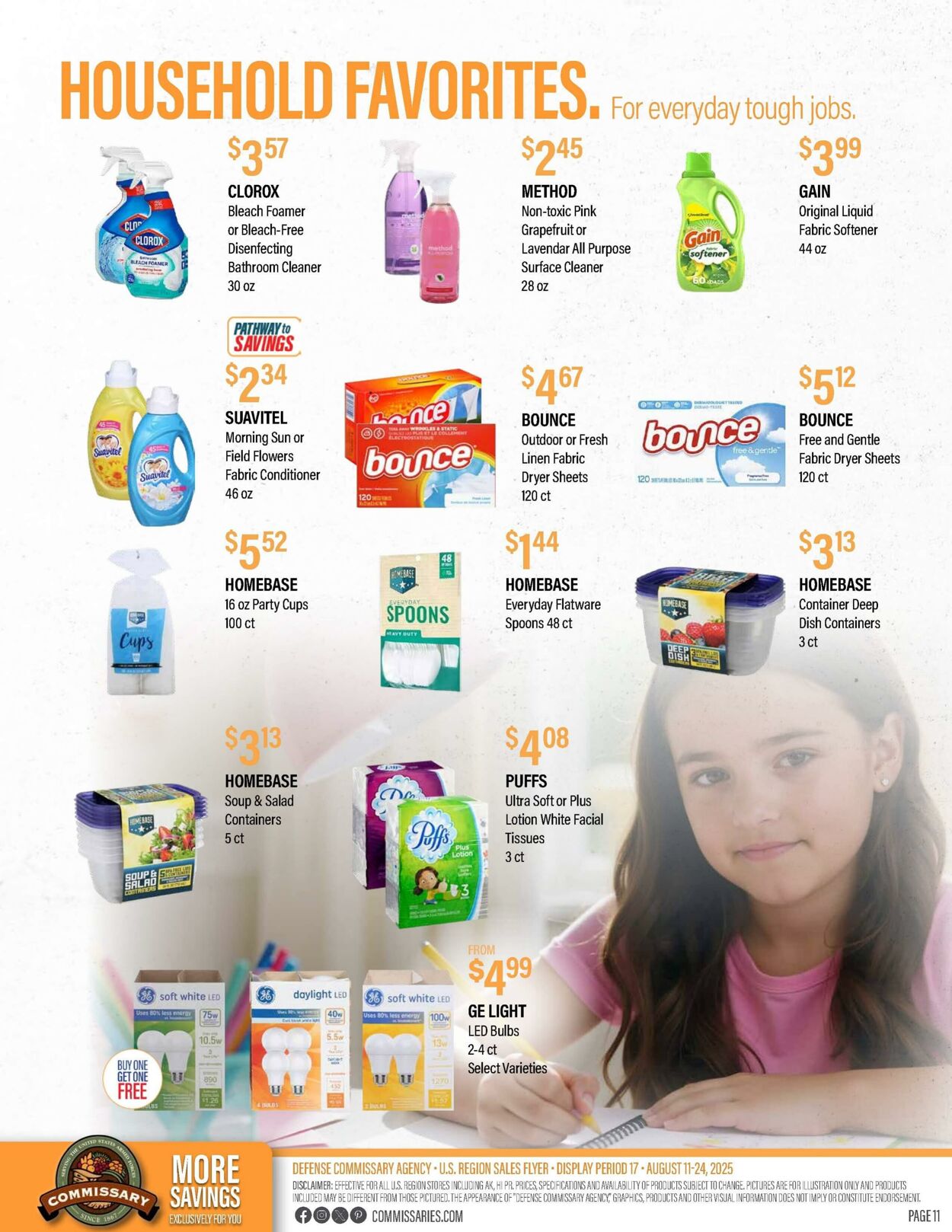 Weekly ad Commissary 08/11/2025 - 08/24/2025