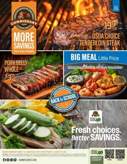 Weekly ad Commissary 08/11/2025 - 08/24/2025