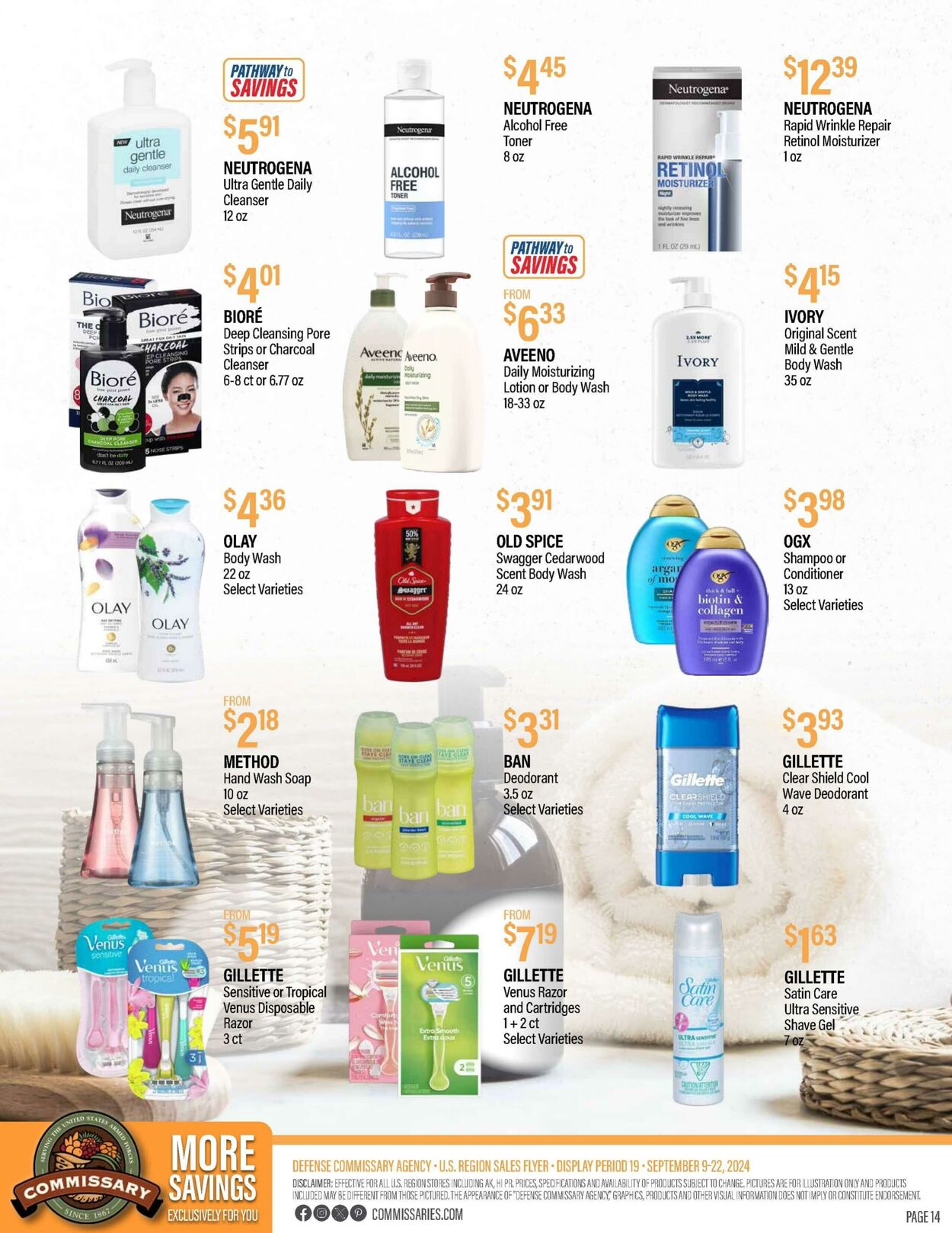 Weekly ad Commissary 09/16/2024 - 09/29/2024