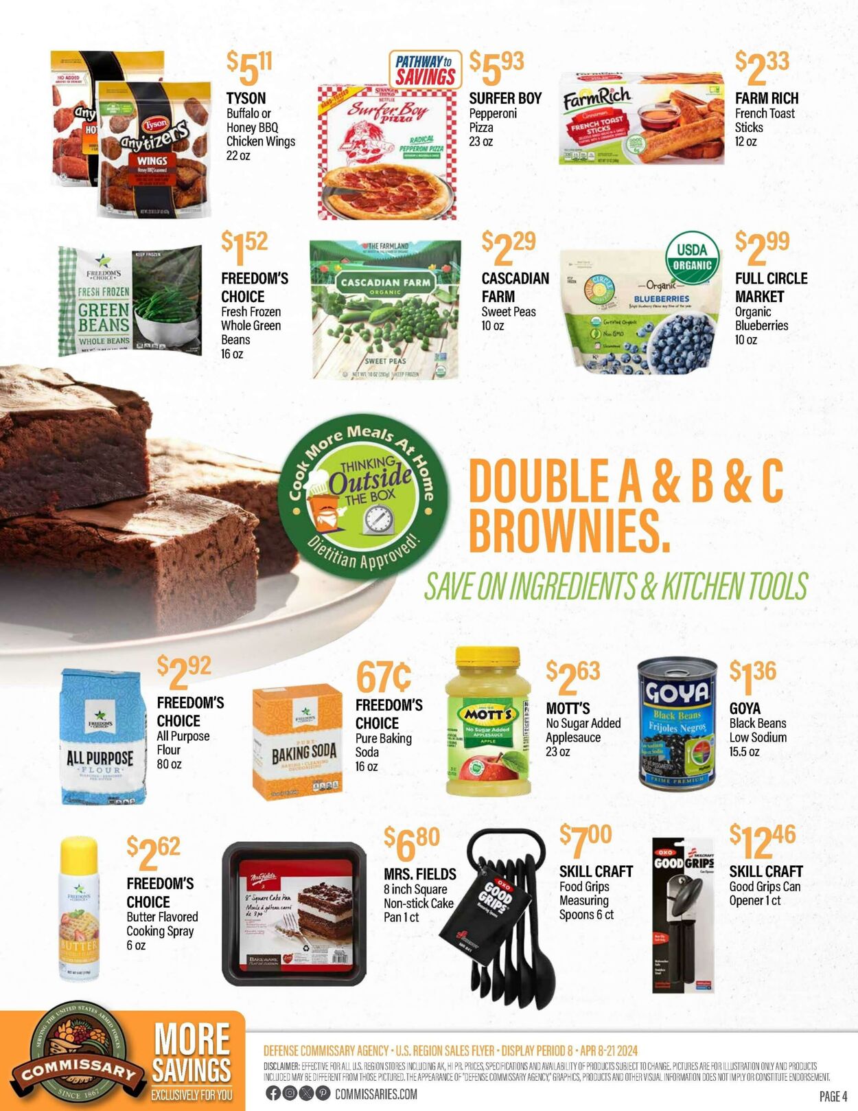 Weekly ad Commissary 04/08/2024 - 04/21/2024