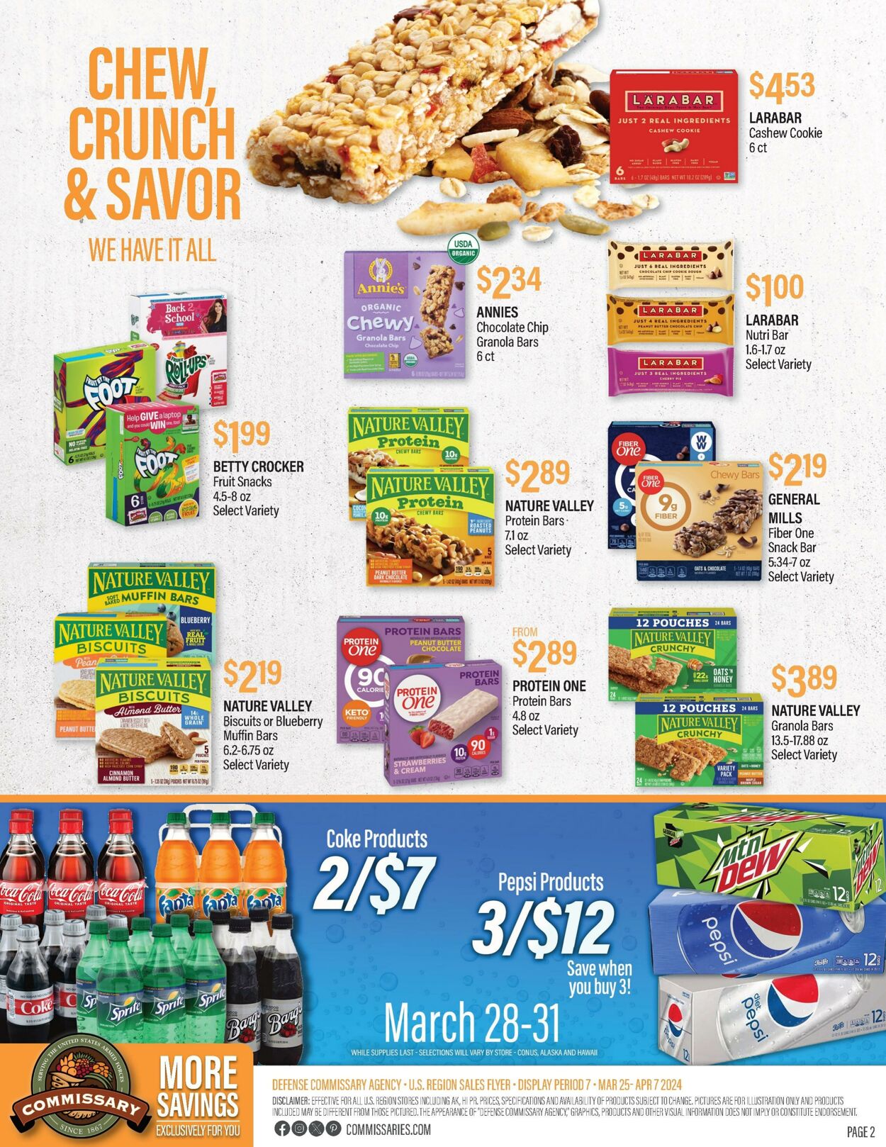 Weekly ad Commissary 03/25/2024 - 04/07/2024