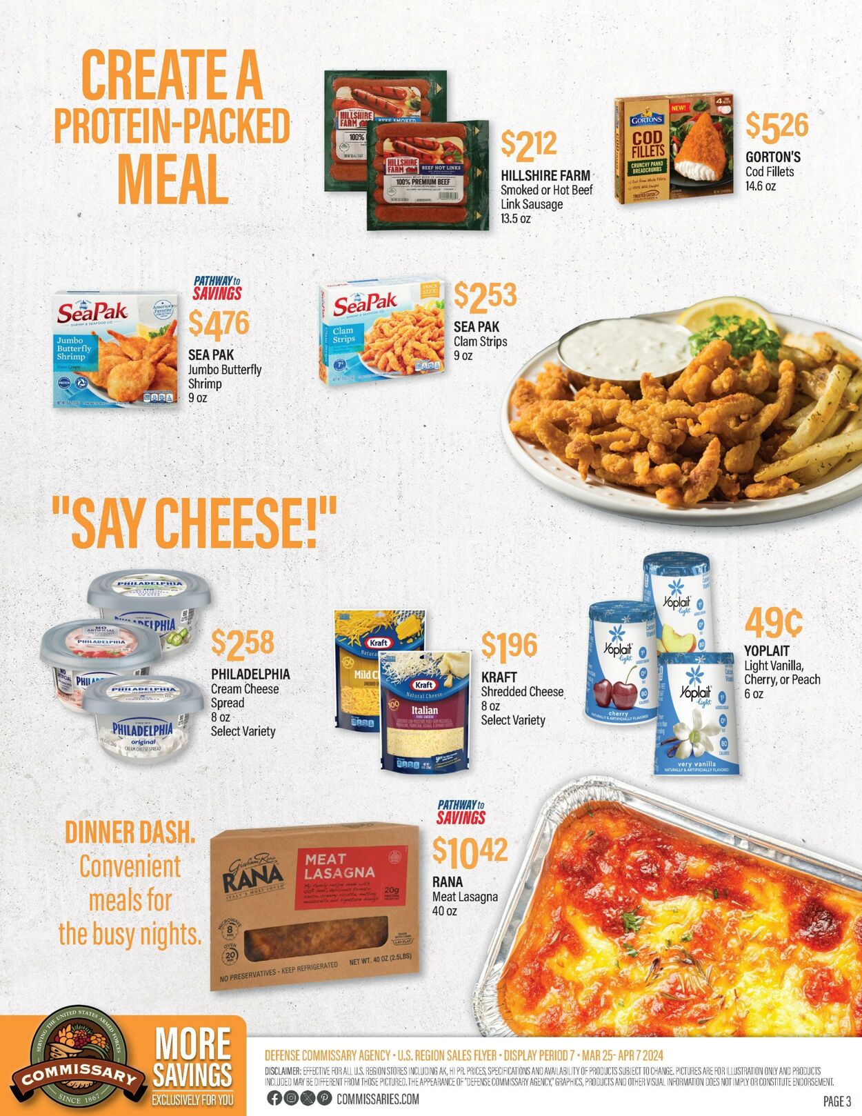 Weekly ad Commissary 03/25/2024 - 04/07/2024