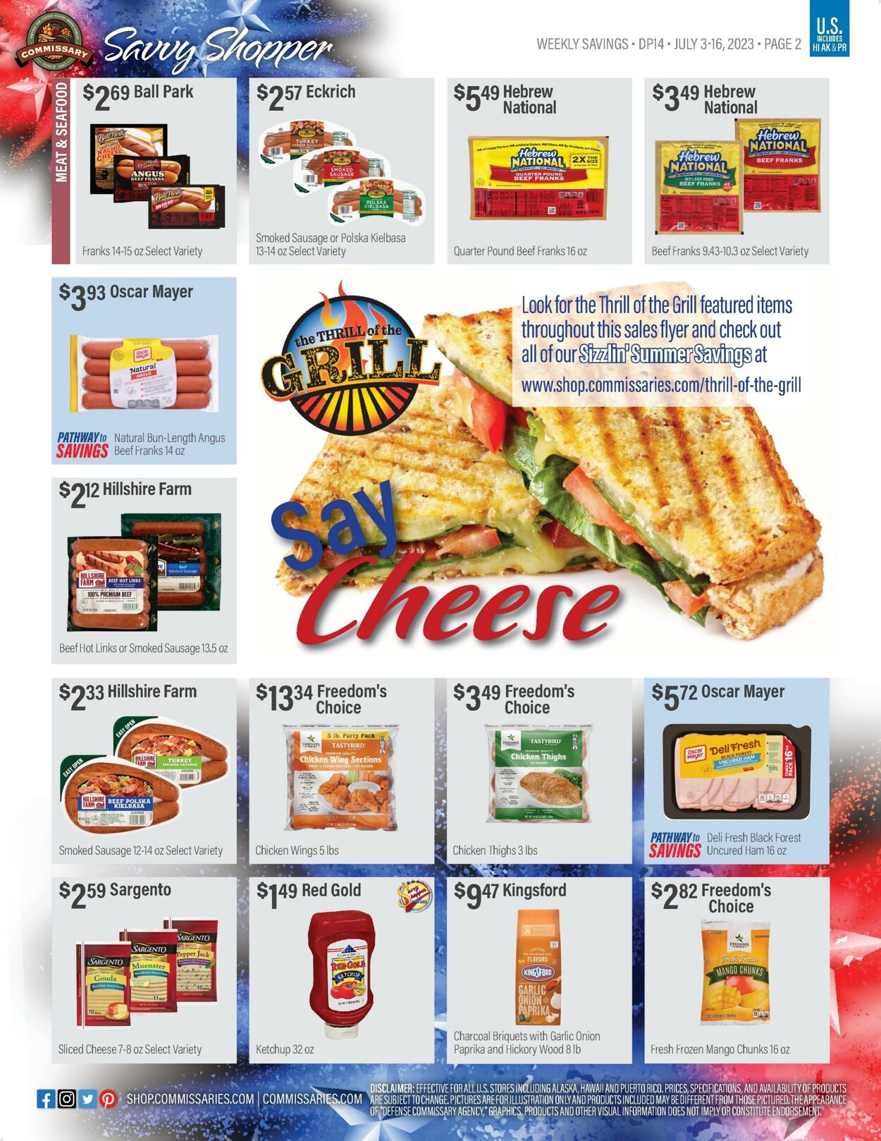 Weekly ad Commissary 07/03/2023 - 07/16/2023