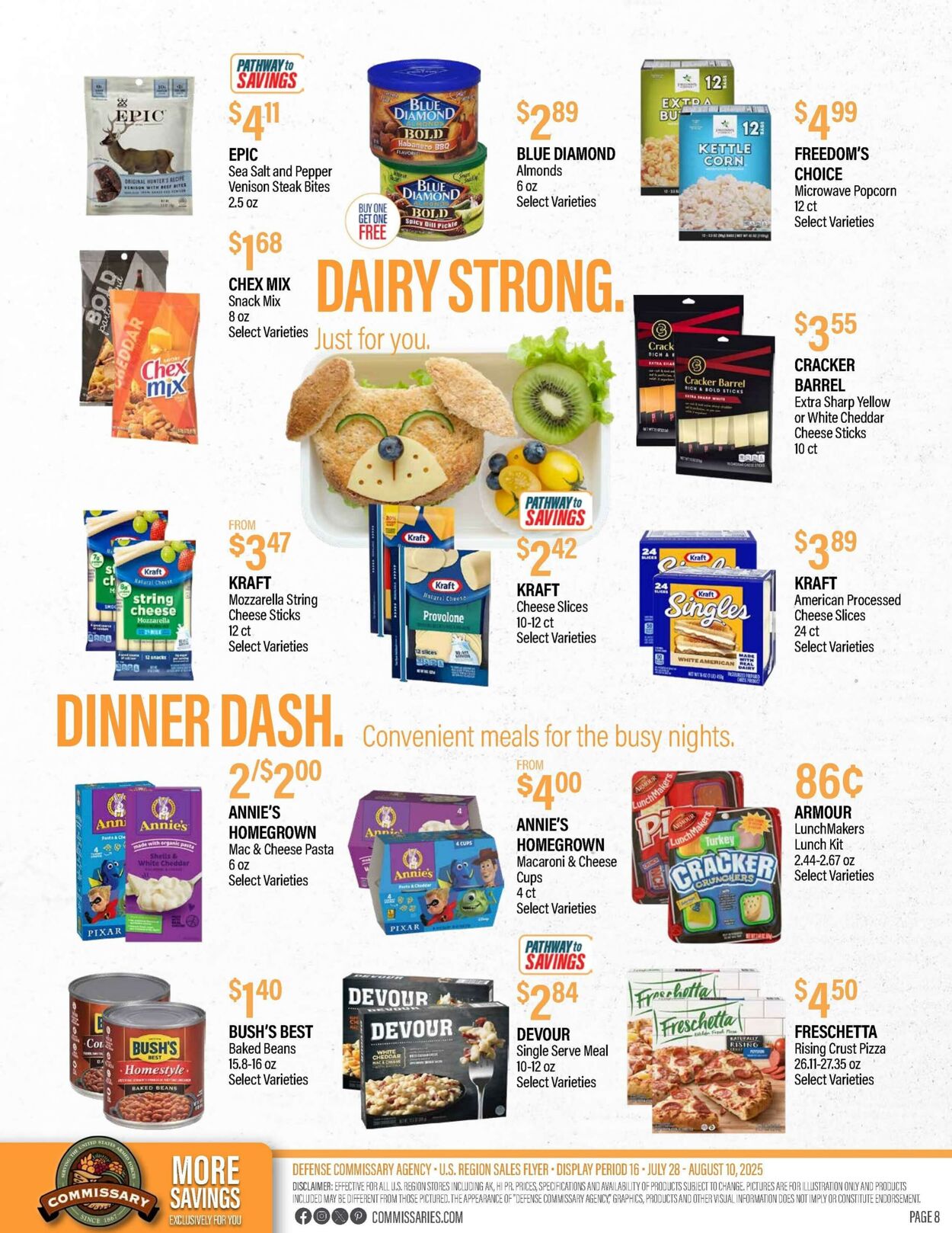 Weekly ad Commissary 08/04/2025 - 08/17/2025