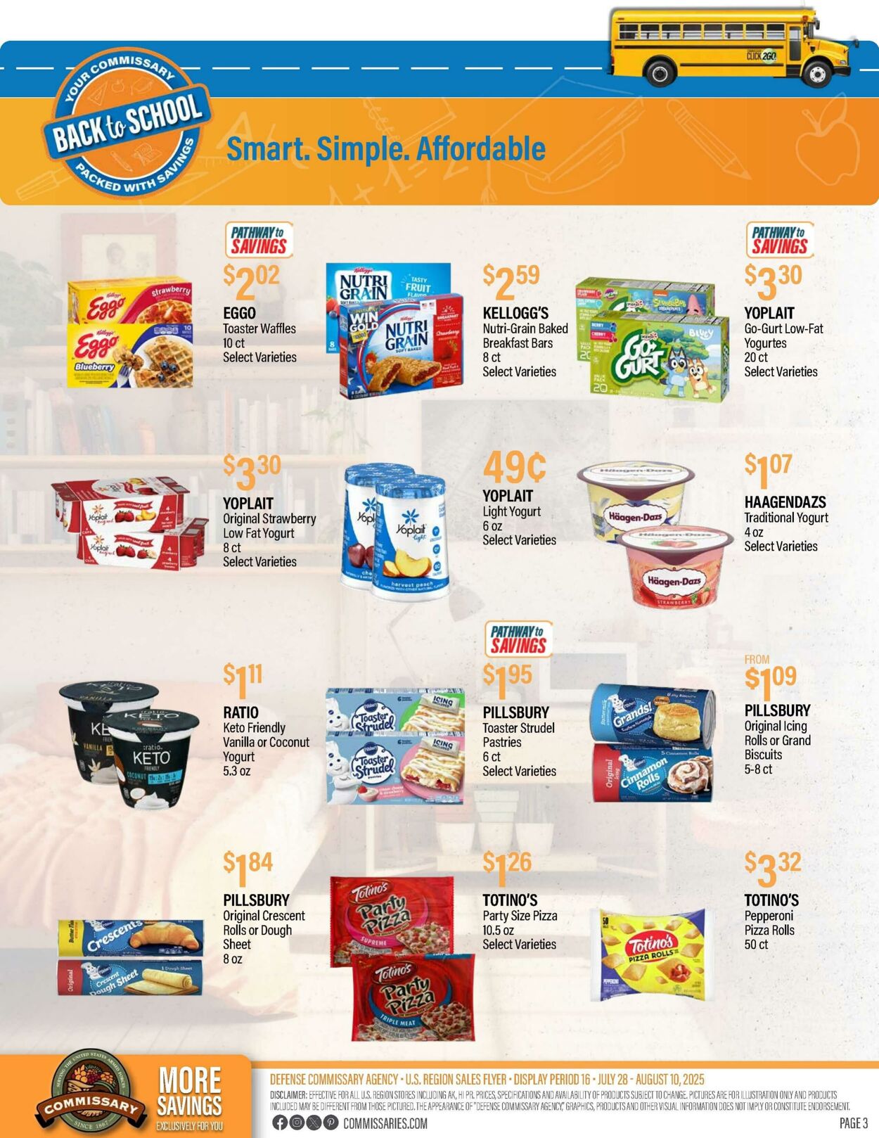 Weekly ad Commissary 08/04/2025 - 08/17/2025