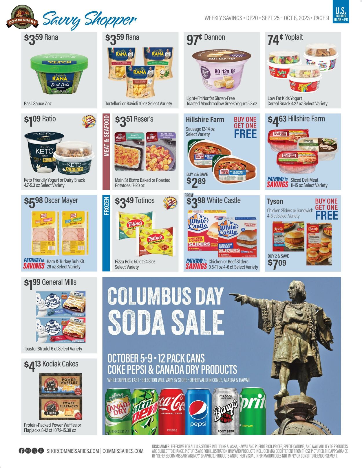 Weekly ad Commissary 09/25/2023 - 10/08/2023