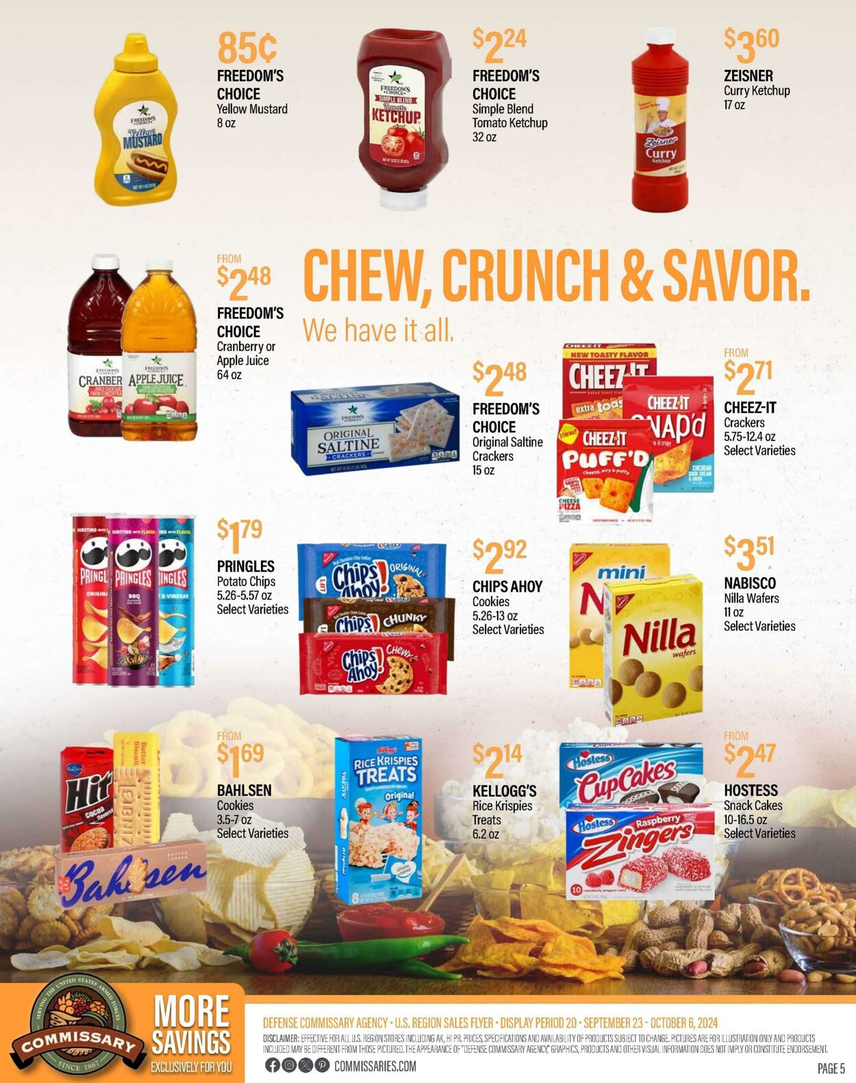 Weekly ad Commissary 10/07/2024 - 10/20/2024