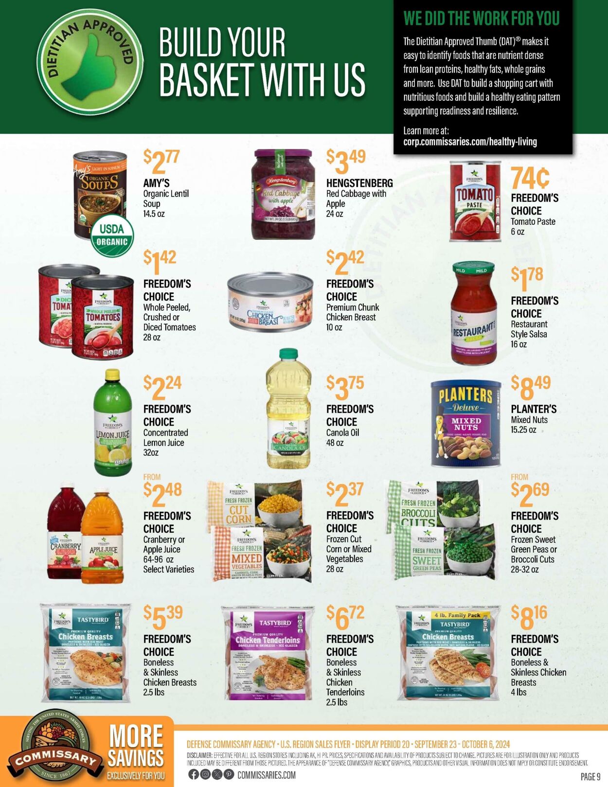 Weekly ad Commissary 10/07/2024 - 10/20/2024