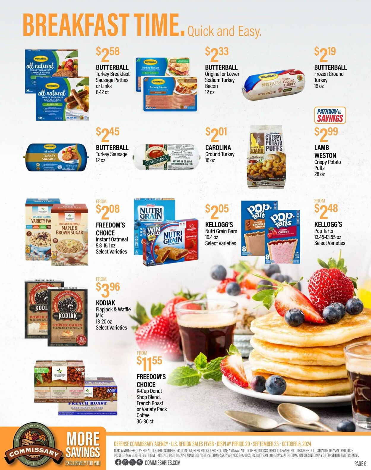 Weekly ad Commissary 10/07/2024 - 10/20/2024