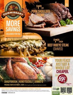 Weekly ad Commissary 10/28/2024 - 11/10/2024