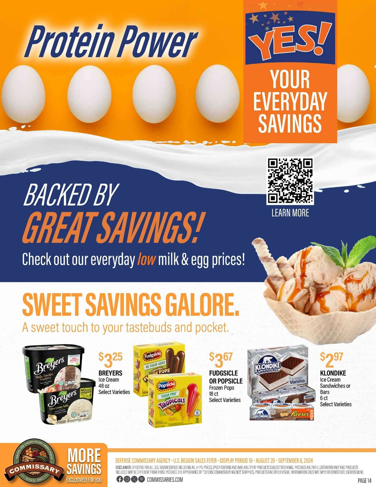 Weekly ad Commissary 08/26/2024 - 09/08/2024