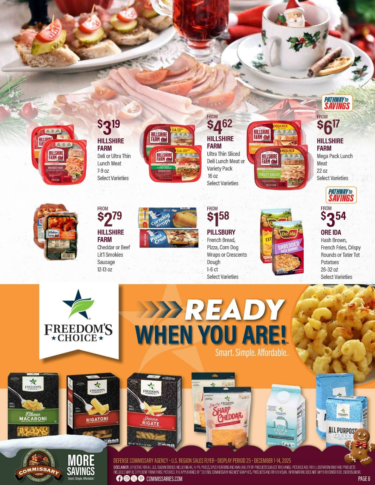Weekly ad Commissary 12/01/2025 - 12/14/2025