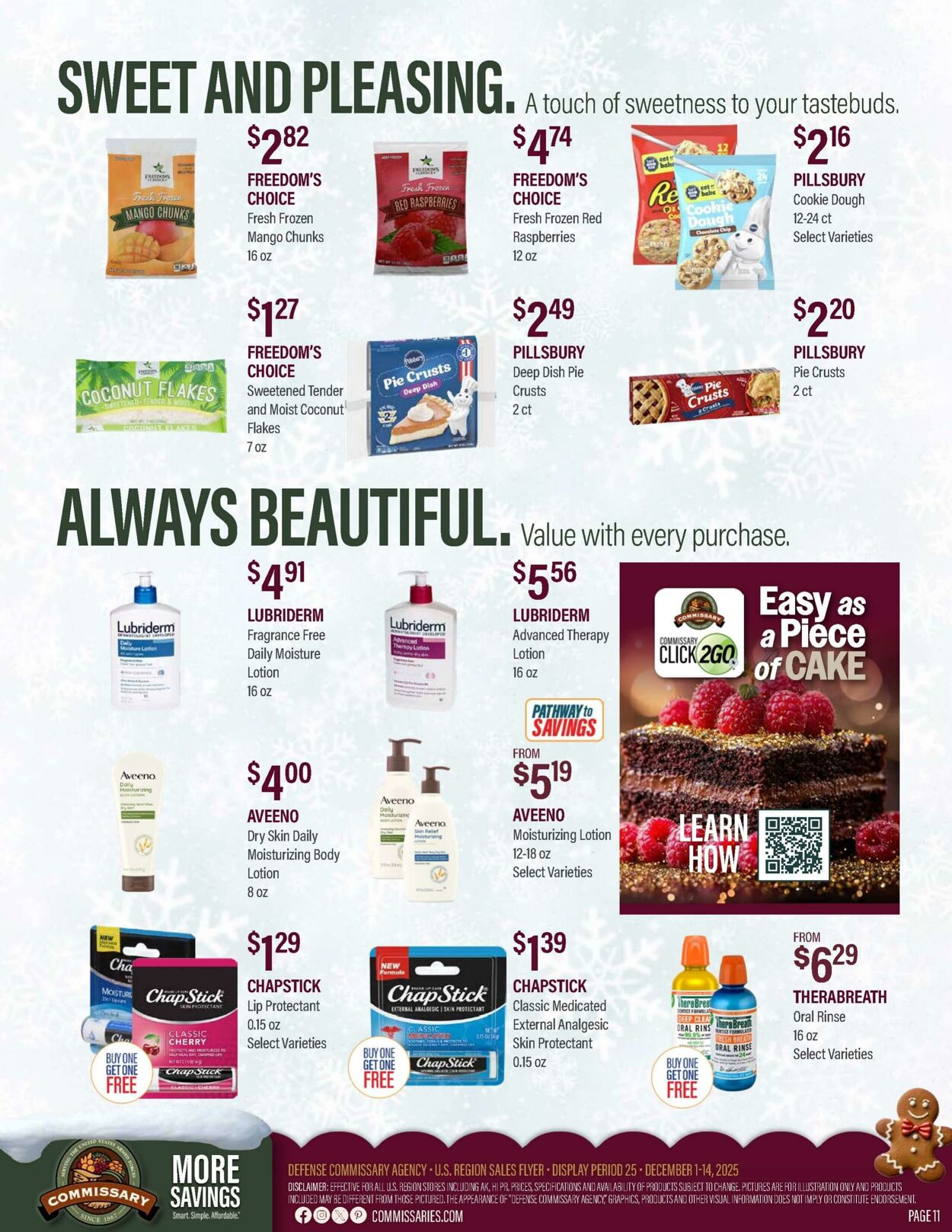 Weekly ad Commissary 12/01/2025 - 12/14/2025