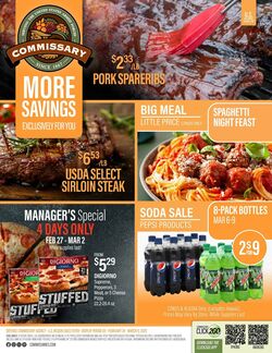 Weekly ad Commissary 09/25/2023 - 10/08/2023