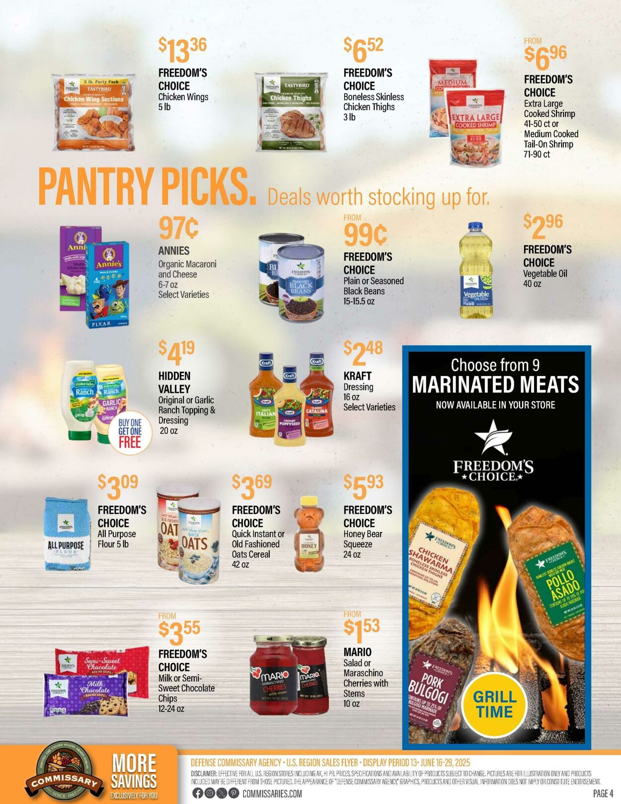 Weekly ad Commissary 06/16/2025 - 06/29/2025