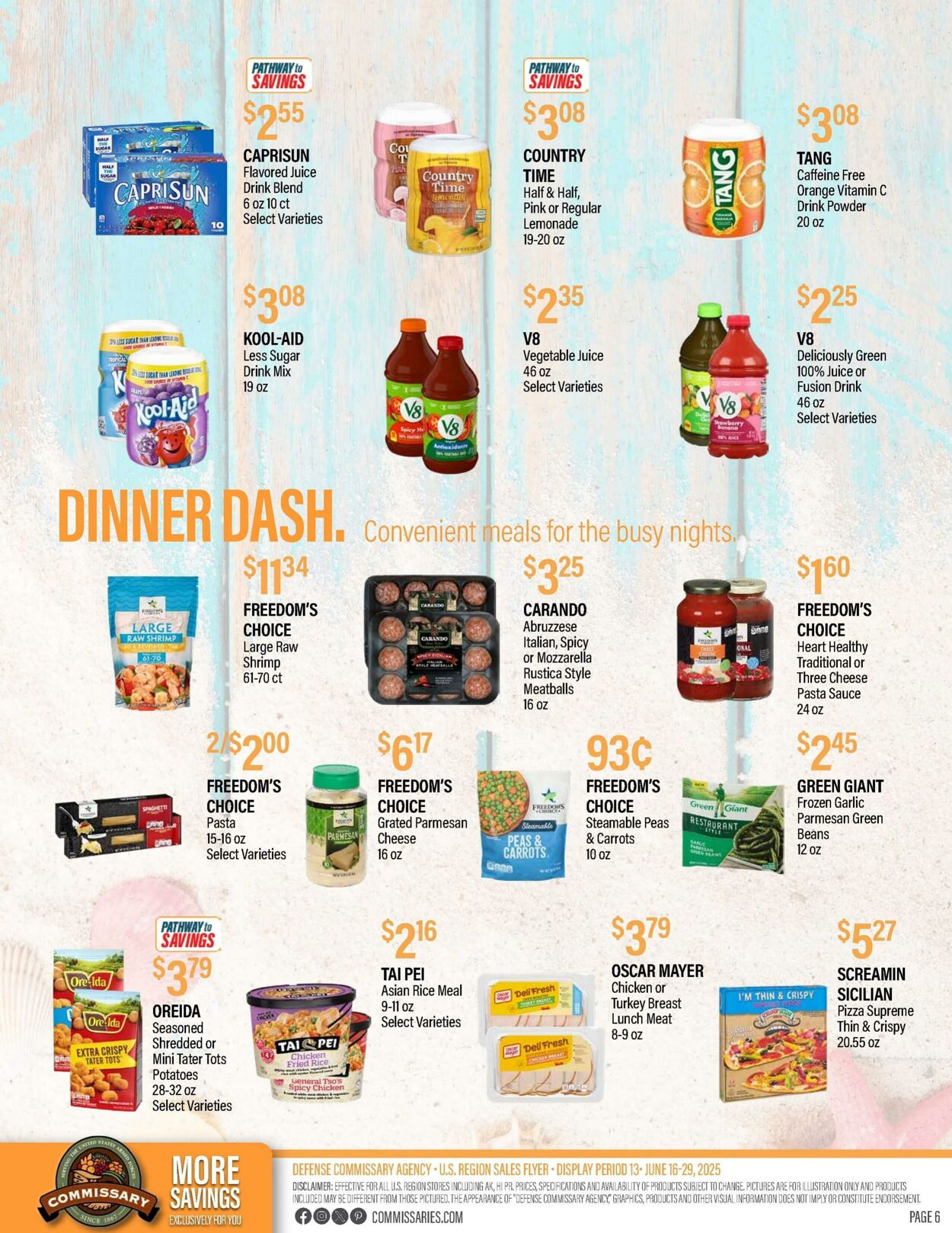 Weekly ad Commissary 06/16/2025 - 06/29/2025