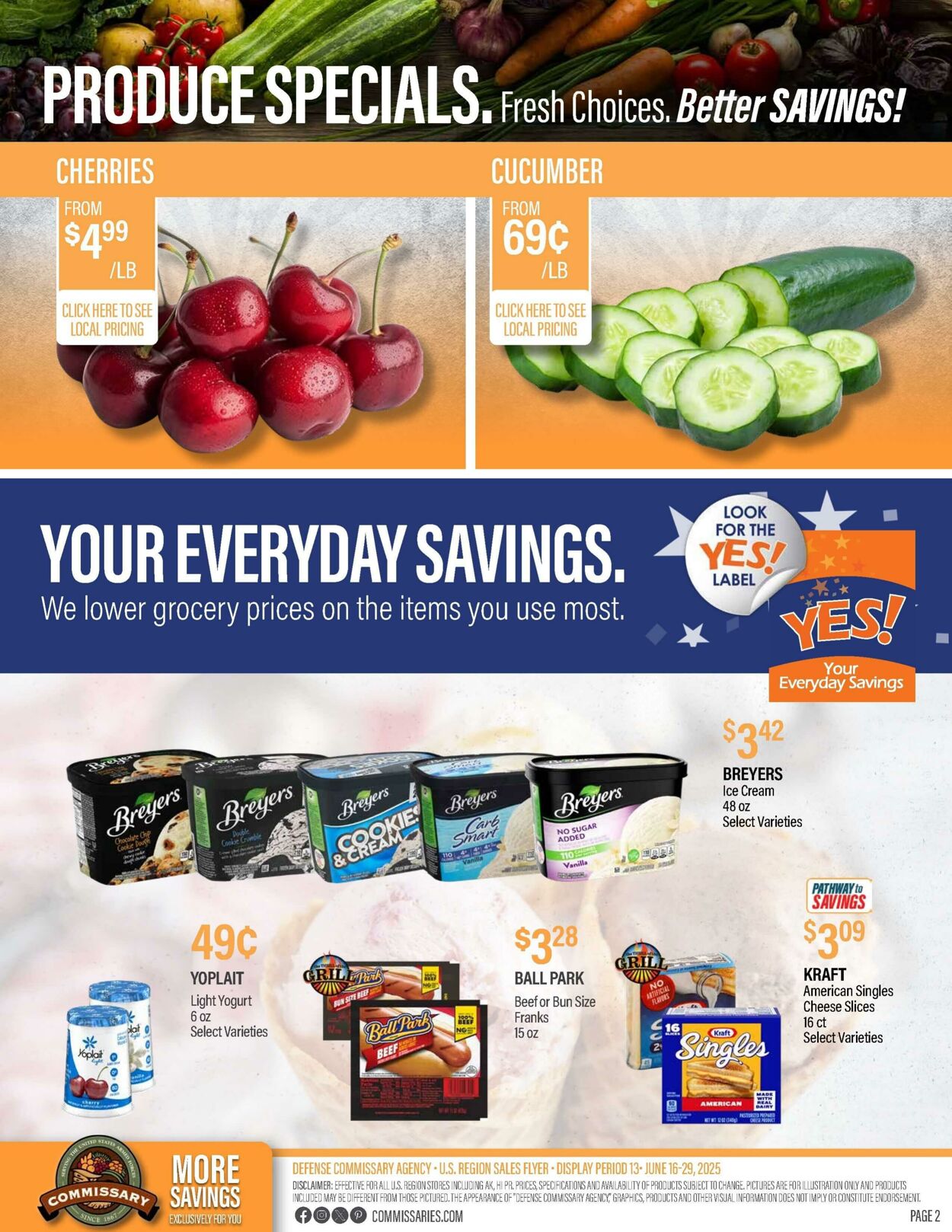 Weekly ad Commissary 06/16/2025 - 06/29/2025
