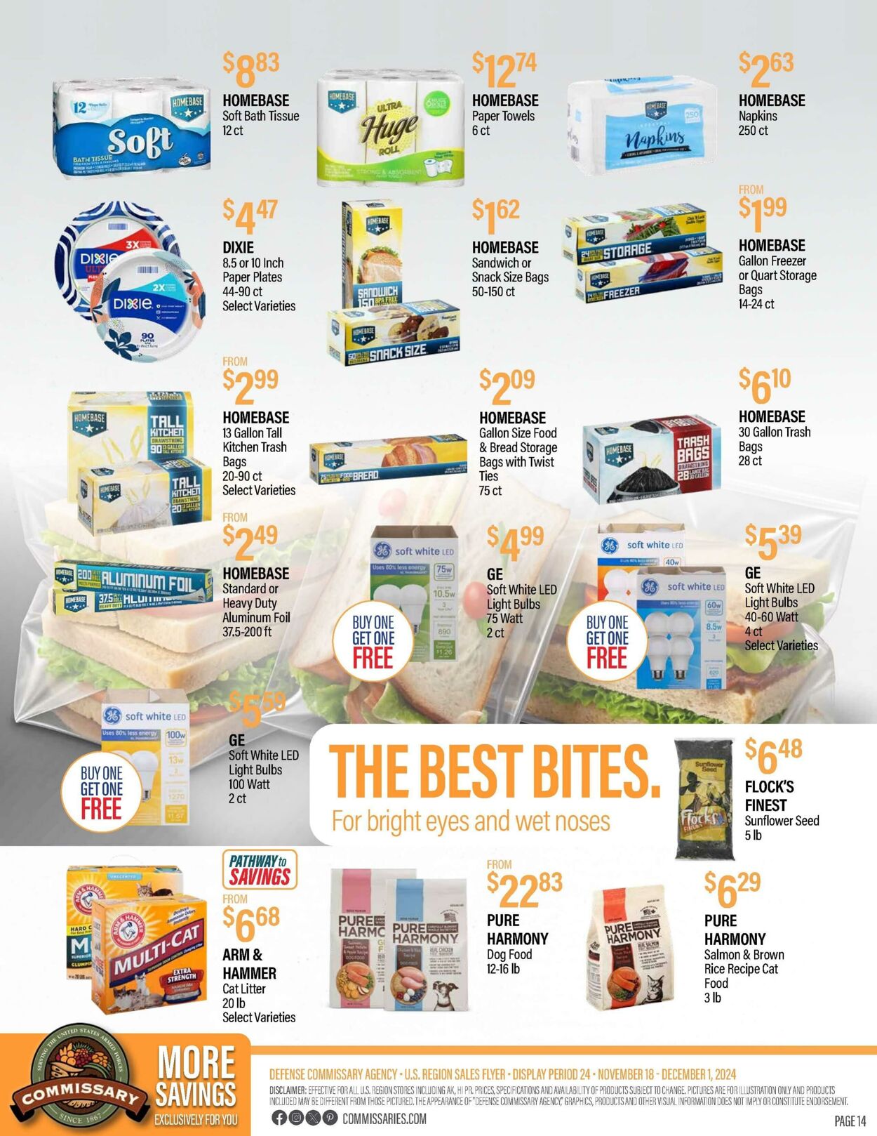 Weekly ad Commissary 11/25/2024 - 12/08/2024