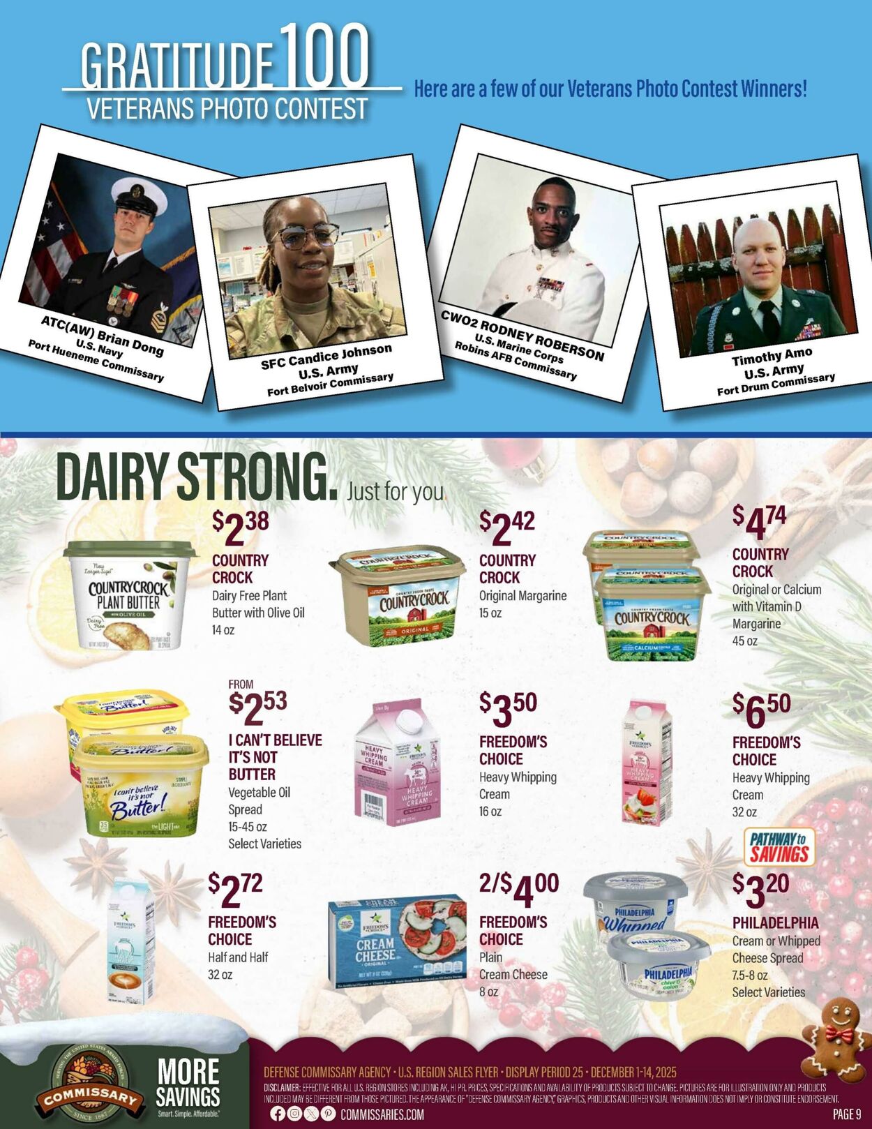 Weekly ad Commissary 12/08/2025 - 12/21/2025