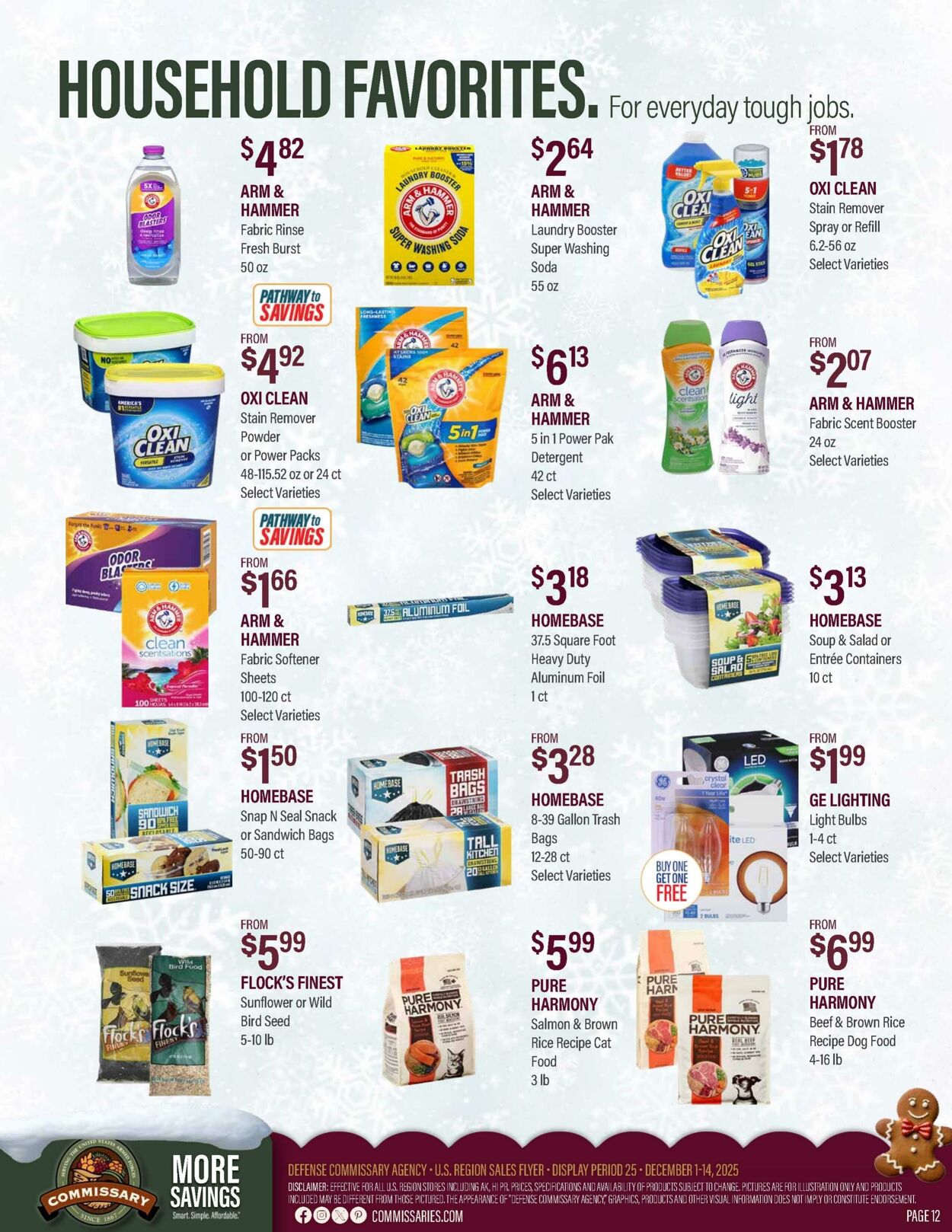 Weekly ad Commissary 12/08/2025 - 12/21/2025