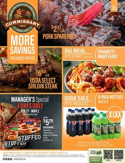 Weekly ad Commissary 09/25/2023 - 10/08/2023