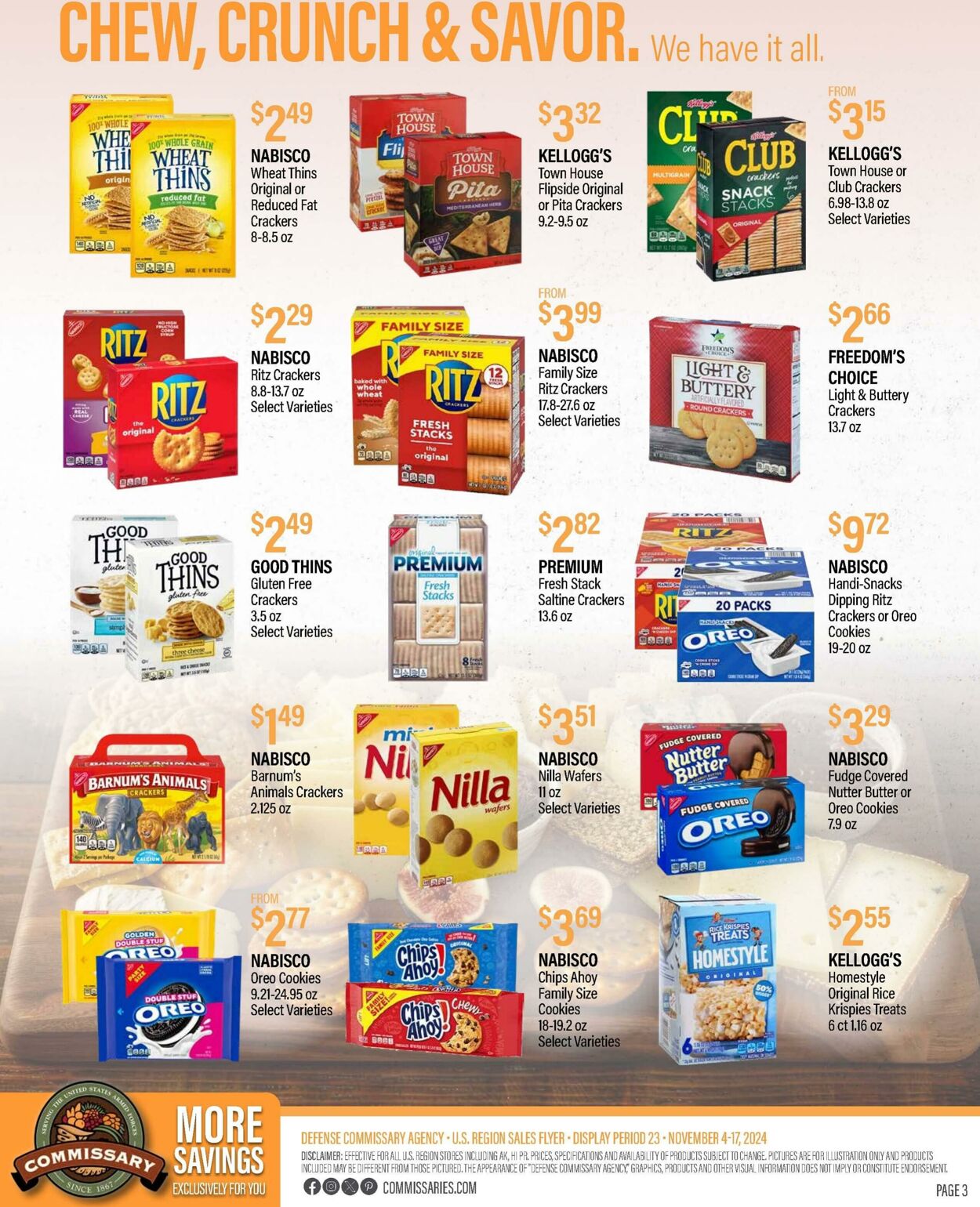 Weekly ad Commissary 11/11/2024 - 11/24/2024