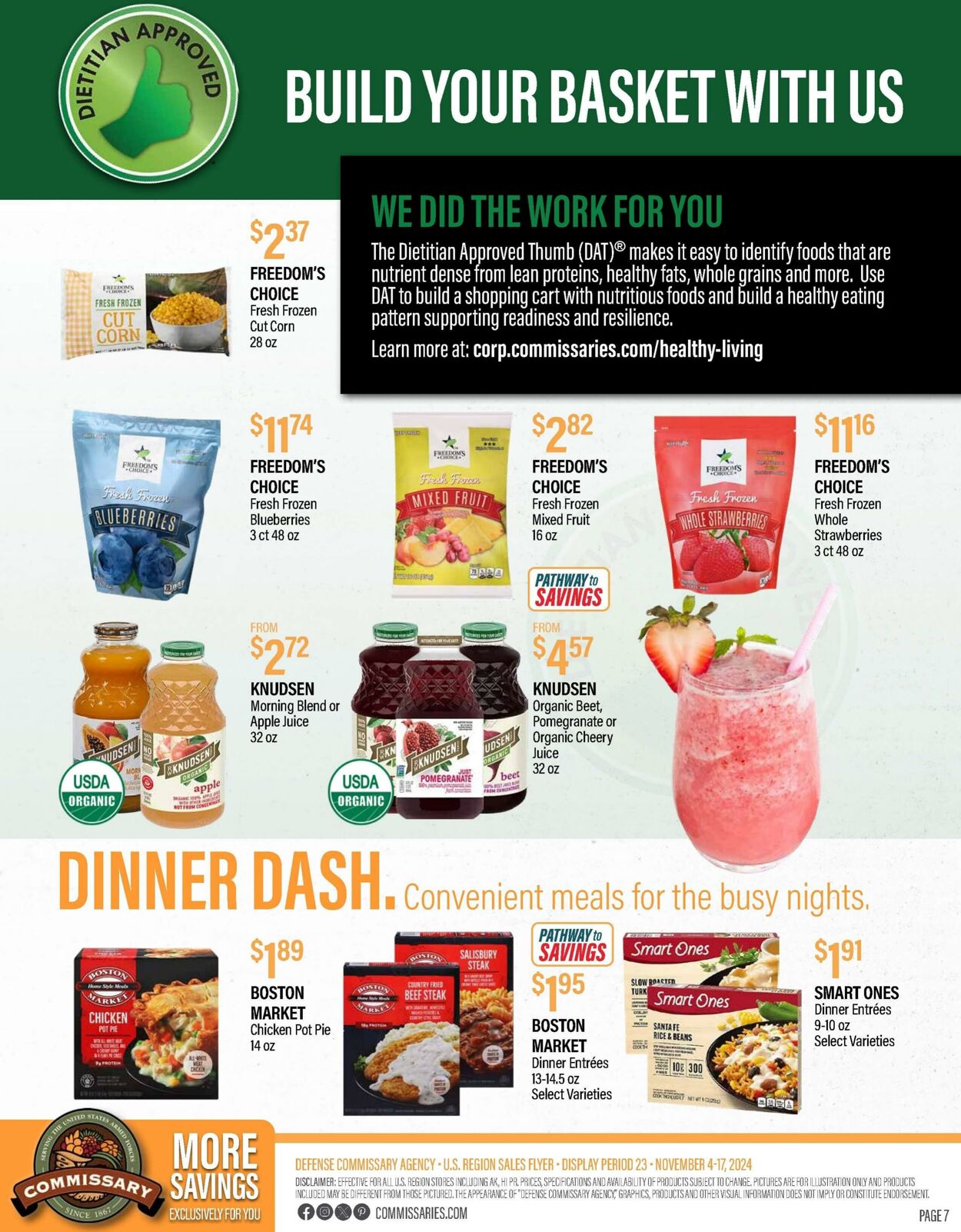 Weekly ad Commissary 11/11/2024 - 11/24/2024