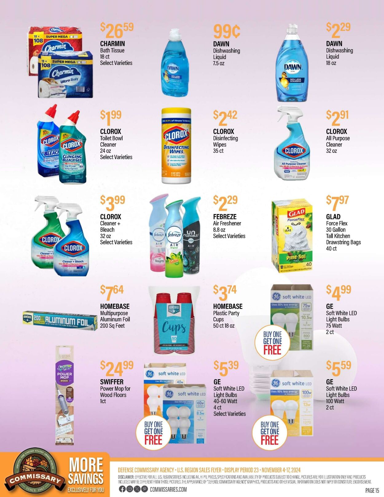 Weekly ad Commissary 11/11/2024 - 11/24/2024