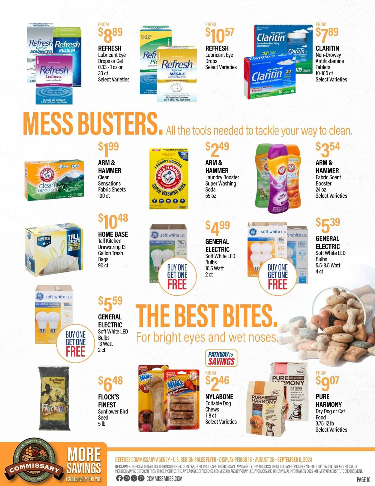 Weekly ad Commissary 08/26/2024 - 09/08/2024