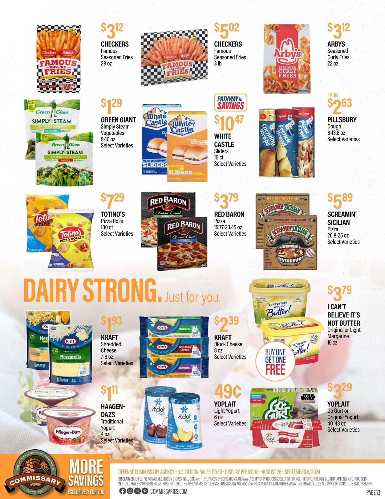 Weekly ad Commissary 08/26/2024 - 09/08/2024