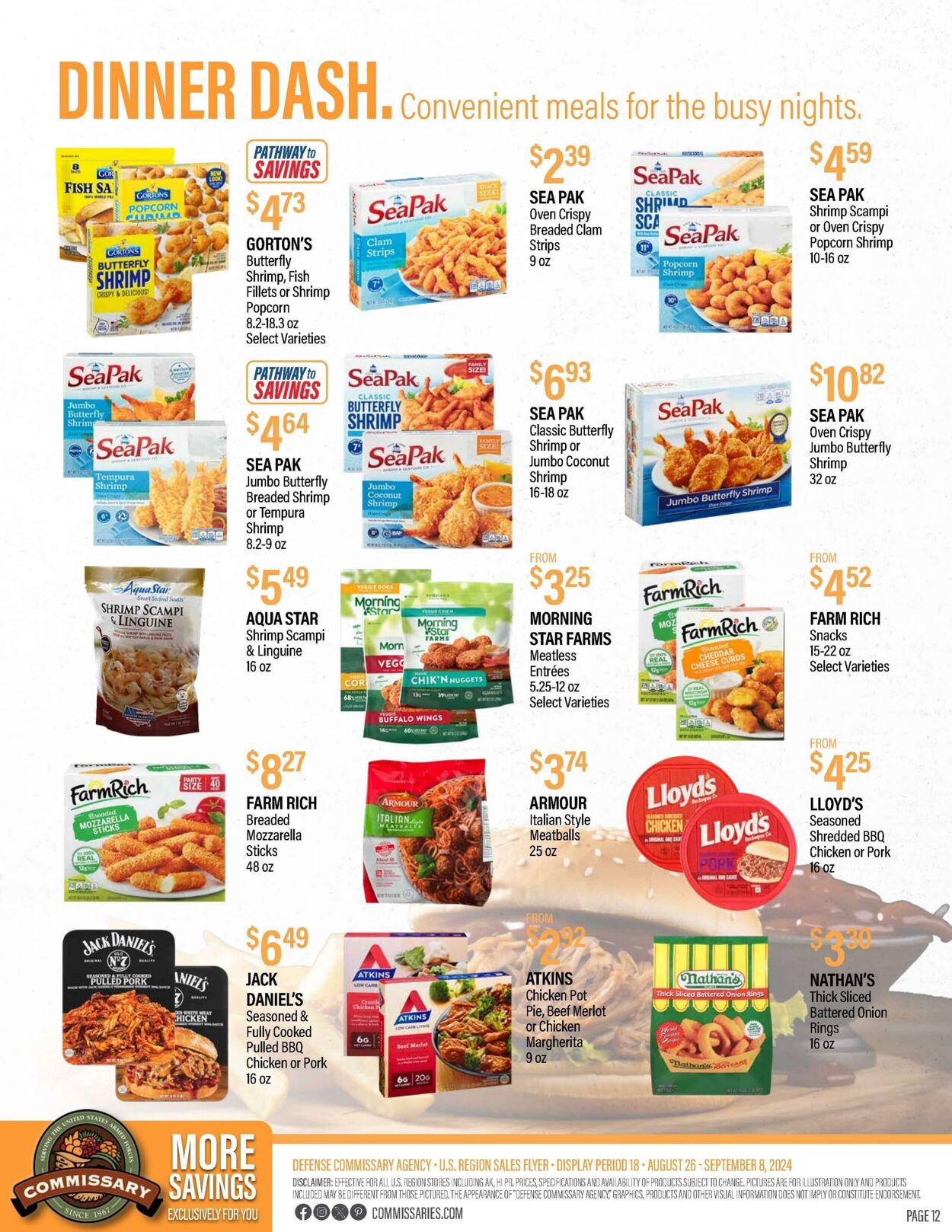 Weekly ad Commissary 08/26/2024 - 09/08/2024