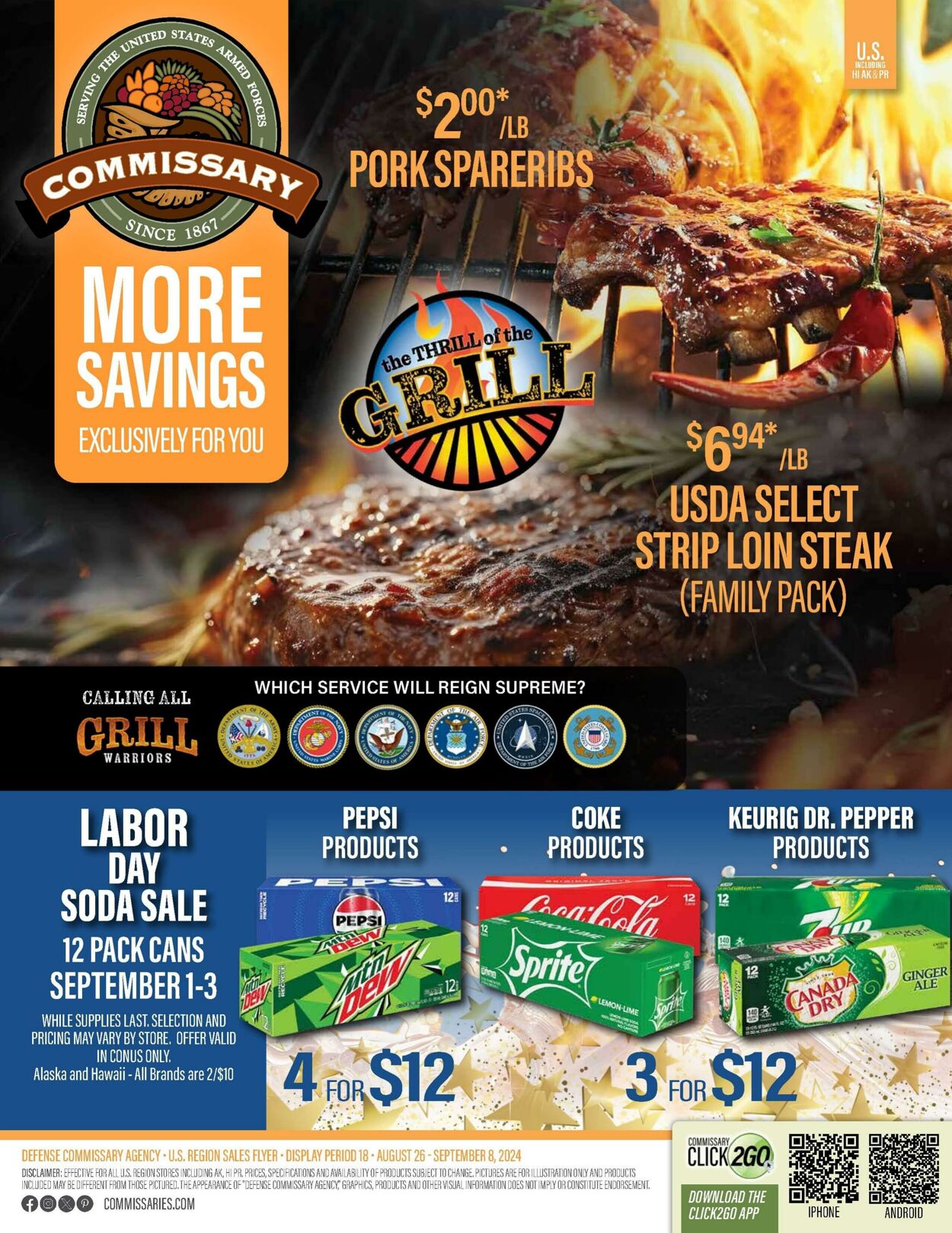 Weekly ad Commissary 08/26/2024 - 09/08/2024