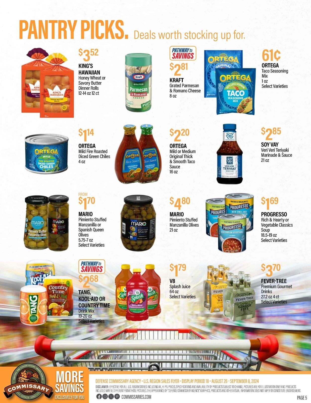 Weekly ad Commissary 08/26/2024 - 09/08/2024