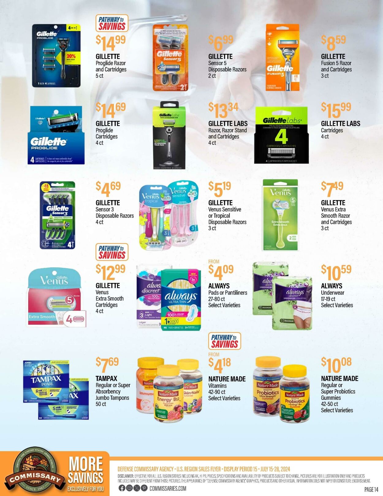 Weekly ad Commissary 07/15/2024 - 07/28/2024