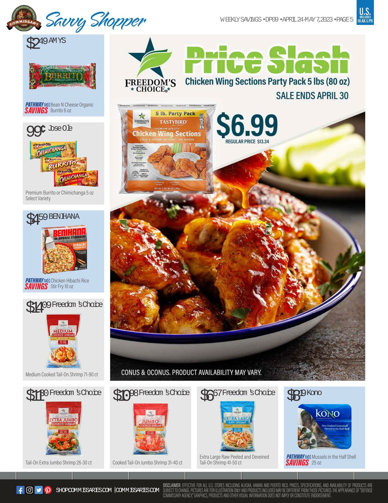 Weekly ad Commissary 04/24/2023 - 05/07/2023