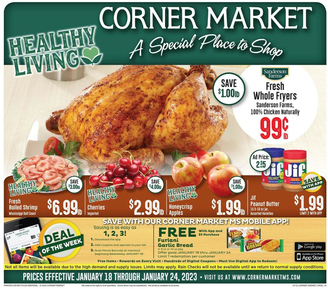 Weekly ad Corner Market 01/18/2023 - 01/24/2023