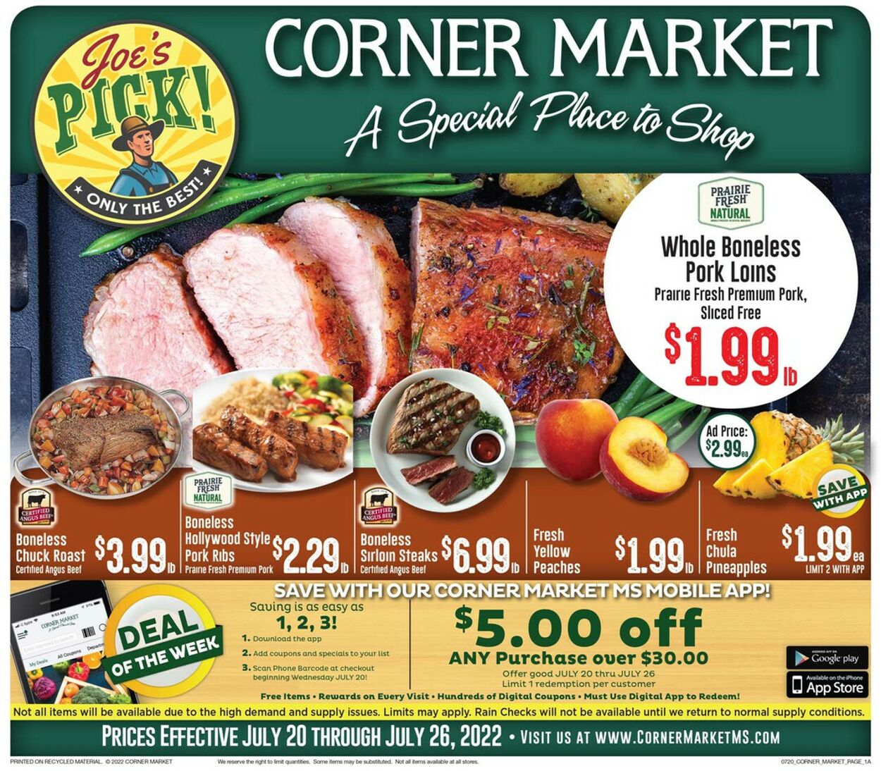 Weekly ad Corner Market 07/20/2022 - 07/26/2022