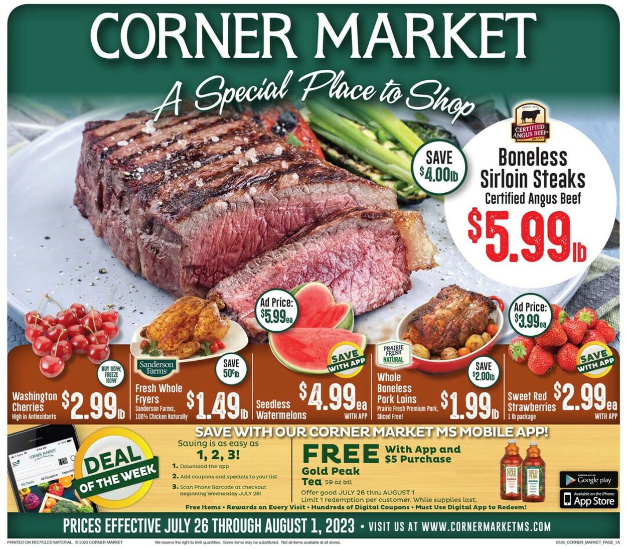 Weekly ad Corner Market 07/26/2023 - 08/01/2023