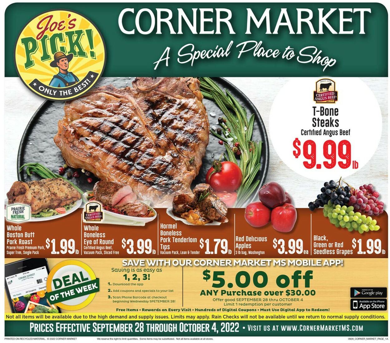 Weekly ad Corner Market 09/28/2022 - 10/04/2022