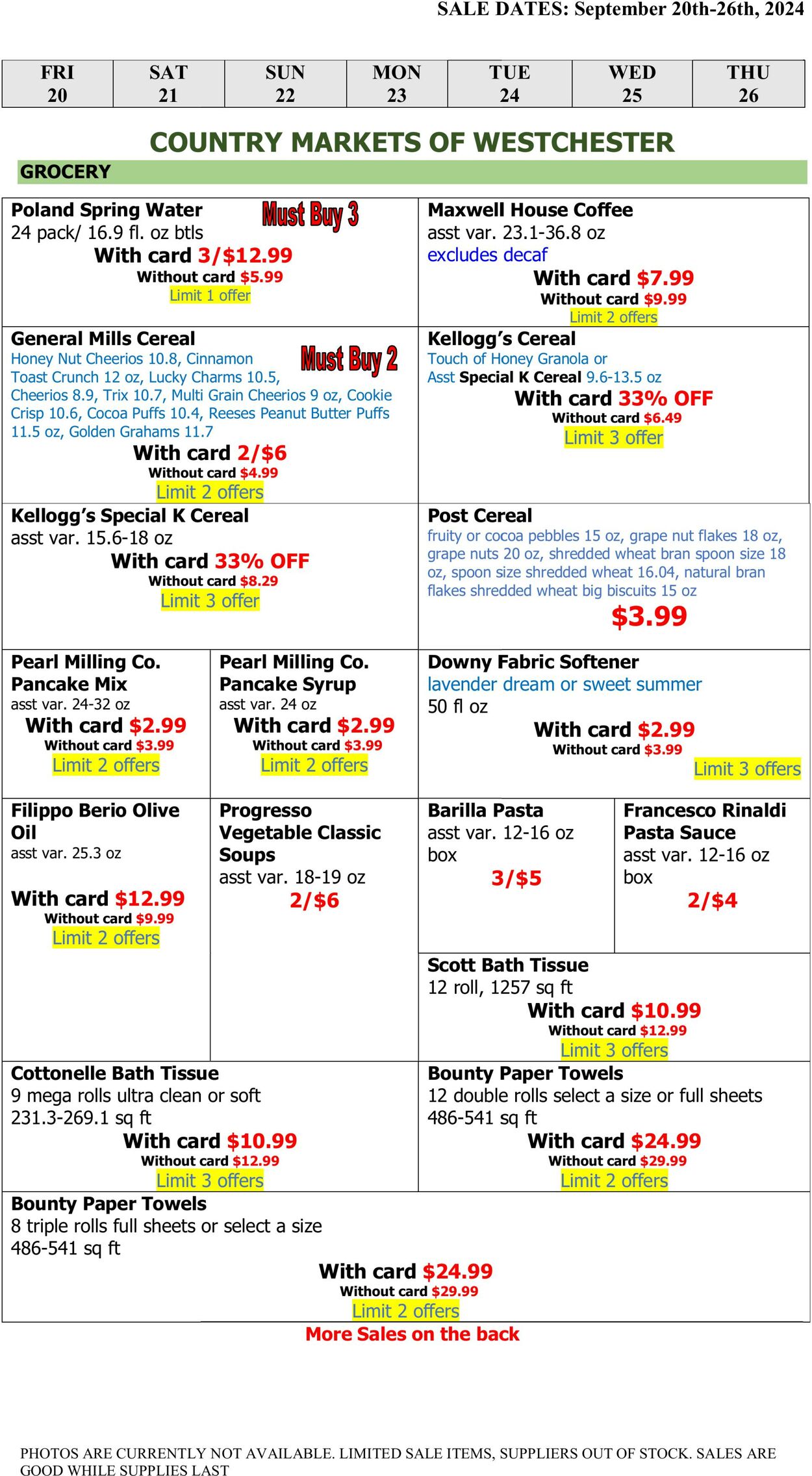 Weekly ad Country Markets of Westchester 09/20/2024 - 09/26/2024