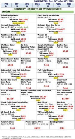 Weekly ad Country Markets of Westchester 10/24/2025 - 10/30/2025