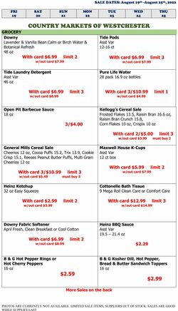 Weekly ad Country Markets of Westchester 08/19/2022-08/25/2022