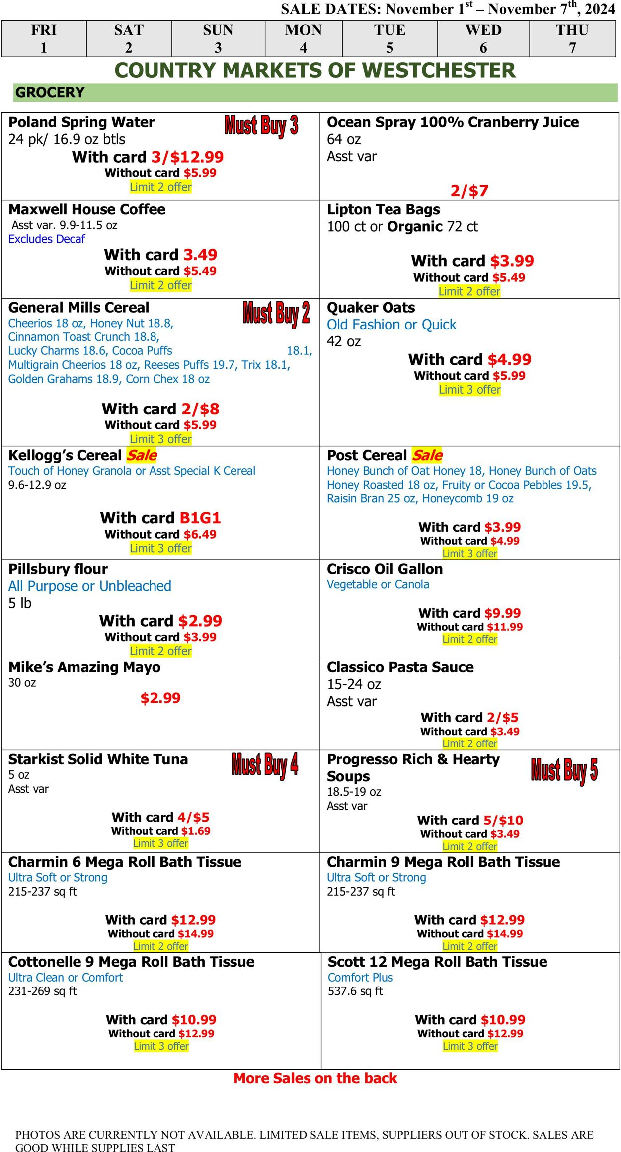 Country Markets of Westchester Promotional weekly ads