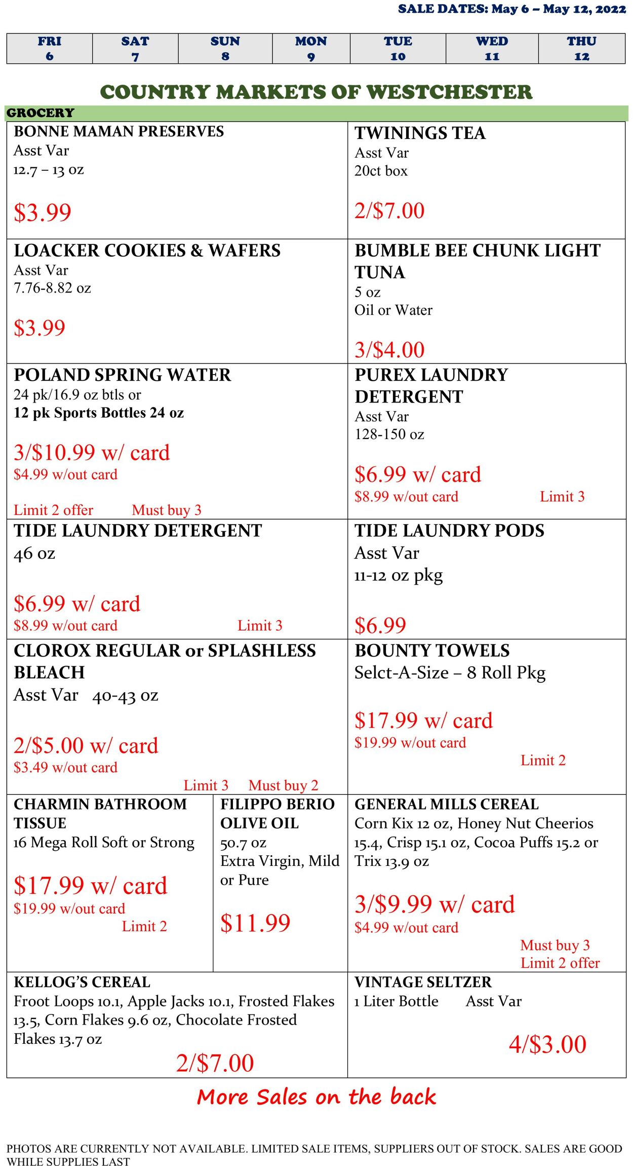 Weekly ad Country Markets of Westchester 05/06/2022 - 05/12/2022