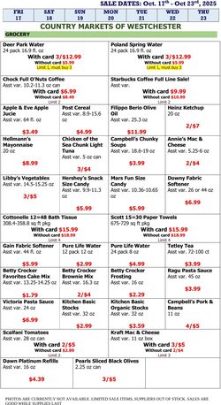 Weekly ad Country Markets of Westchester 10/17/2025 - 10/23/2025