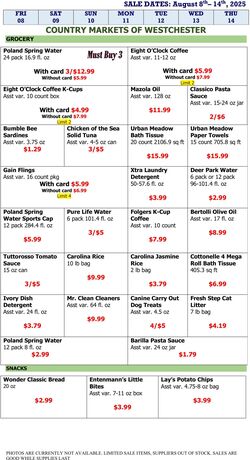 Weekly ad Country Markets of Westchester 08/08/2025 - 08/14/2025