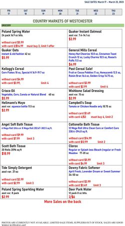 Weekly ad Country Markets of Westchester 03/17/2023 - 03/23/2023