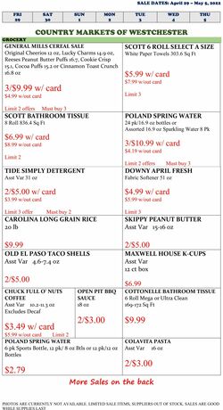 Weeklyad Country Markets of Westchester 04/29/2022-05/05/2022